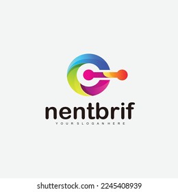 letter c logo vector colorful design