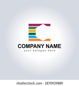 Letter C Logo Vector Design Illustration for your Business Identity template. Creative Company Name with slogan brand logo. Unique Letter C Logo Icon for monogram . Beautiful Company Logo Idea.
