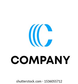 letter C logo vector sign template