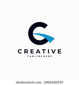 Letter C Logo in white background