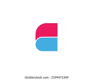 Letter C logotype. Colorful overlay vector icon logo