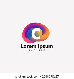 Letter C Logotype Gradient Colorful, Logo Template Design Vector art.