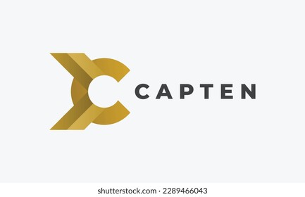Letter C logotype minimalist design concept logo alphabet