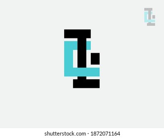 Letter I and C logotype on white background in vector illustration
