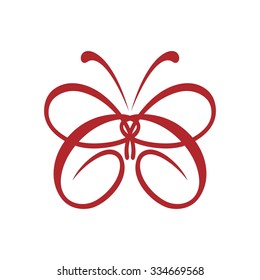 letter C logotype with script style. butterfly logo form by letter c. logo vector. logo template.