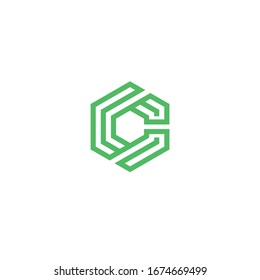 Letter C logotype, Technology and digital abstract dot connection vector logo
