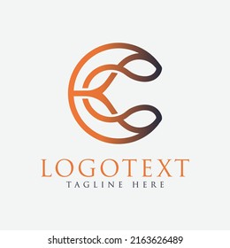 Letter C Luxury Logo Design Icon Vector Image.ai