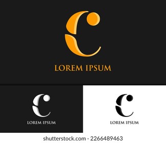 Letter C luxury logo design template	
