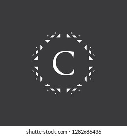 letter C - Luxury Logo template in vector for Restaurant, Royalty, Boutique, Cafe, Hotel, Heraldic, Jewelry, Fashion and other vector illustration - Vector. Circle style - Vector