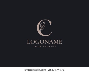 letra C monograma de luxo logotipo design vetor