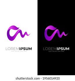 Logo-Design-Kombination von Letter C und M, moderner Stil