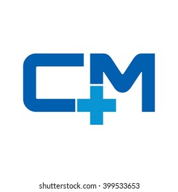 letter C and M logo vector.