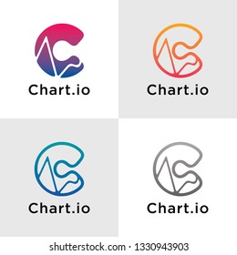 Letter C is made from a combination of statistical elements