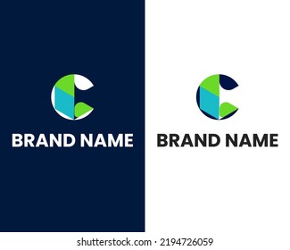 plantilla de diseño de logotipo moderno de marca de letra c