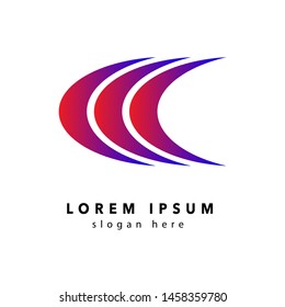 Letter C Maze Line Logo Design Template