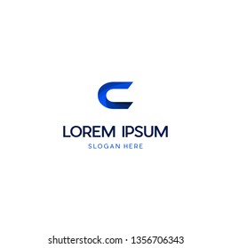 Letter C Media Techno Creative Logo Design