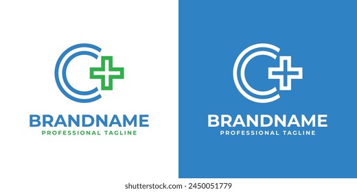 Letter C Medical Cross Modern Logo, suitable for business related to Medical Cross or Pharmacy with C initial