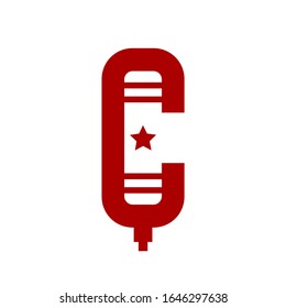 letter c microphone logo vector