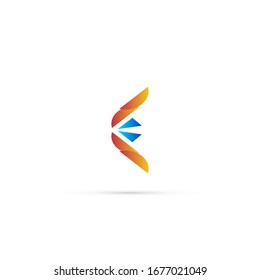 "letra C". Diseño minimalista, sencillo, digital y moderno de logotipos.