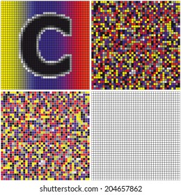 Letter C (mixed mosaic with empty cells)