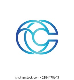 Diseño del logotipo de resumen moderno de la letra C