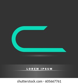 Letter C. Modern and elegant typographic for your business