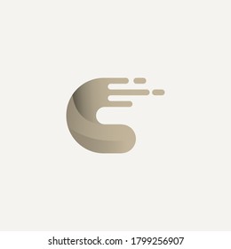Plantilla de diseño de logotipo moderno de letra c.