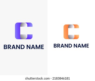 plantilla de diseño de logotipo moderno de letra c