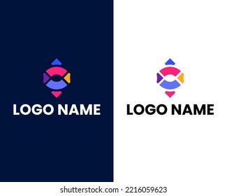 Buchstabe c moderne Logo-Design-Vorlage
