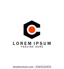 Elementos de la plantilla de diseño de logotipo moderno Carta C