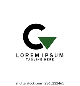 Elementos de la plantilla de diseño de logotipo moderno Carta C