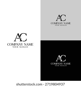 Letra A y C diseño de logotipo moderno