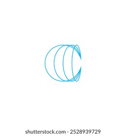 letter C modern logotype icon design concept. Creative minimalist