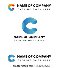 Letter C modern and stylish creative minimalist logo templet, Typo logo templet