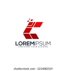 Design des modernen Technologie-Logos von Letter C