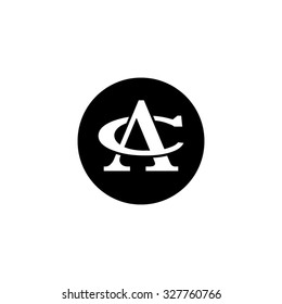 letter C and A monogram circle logo