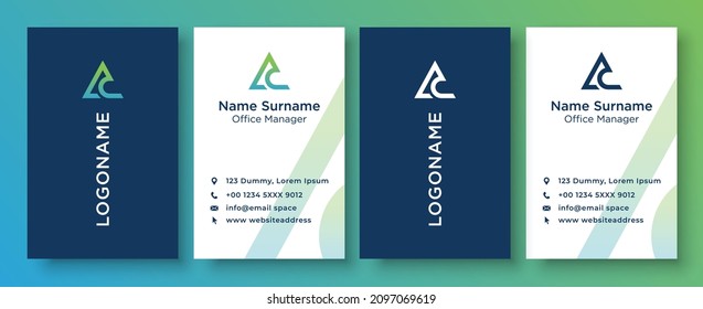 Letter A C monogram design. Luxury, Modern and Elegant Business Card Design template