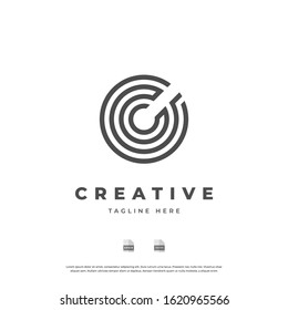 Letter C monogram logo design. Vector EPS10
