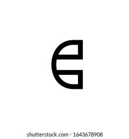 icono del logotipo de la letra C monocasco vectorial