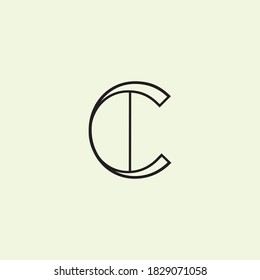 Letter C Monogram logo symbol or icon template design 