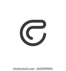 letter c motion geometric circles logo vector 