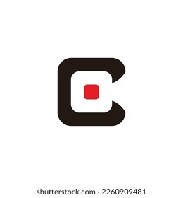 letter c motion swoosh simple logo vector 