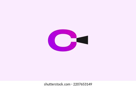 Letter C Movie Icon Music Logo Design