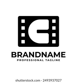 Logo de la película de la letra C, perfecto para estudios de producción de cine