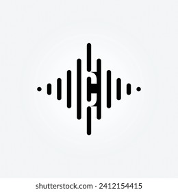 letter C Music logo design collection with gradient style