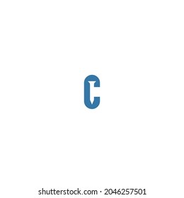 letter C nail vector illustration