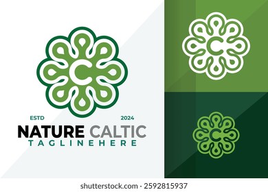 Letter C Nature Celtic Symbol Logo Icon Vector Design Illustration