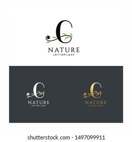 Letter C Nature Leaf Logo Design vector