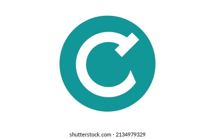 Plantilla de diseño de logotipo de espacio negativo de la letra C