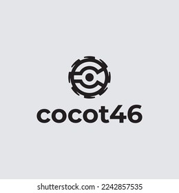 Letter C Negative Space Logo Design Template